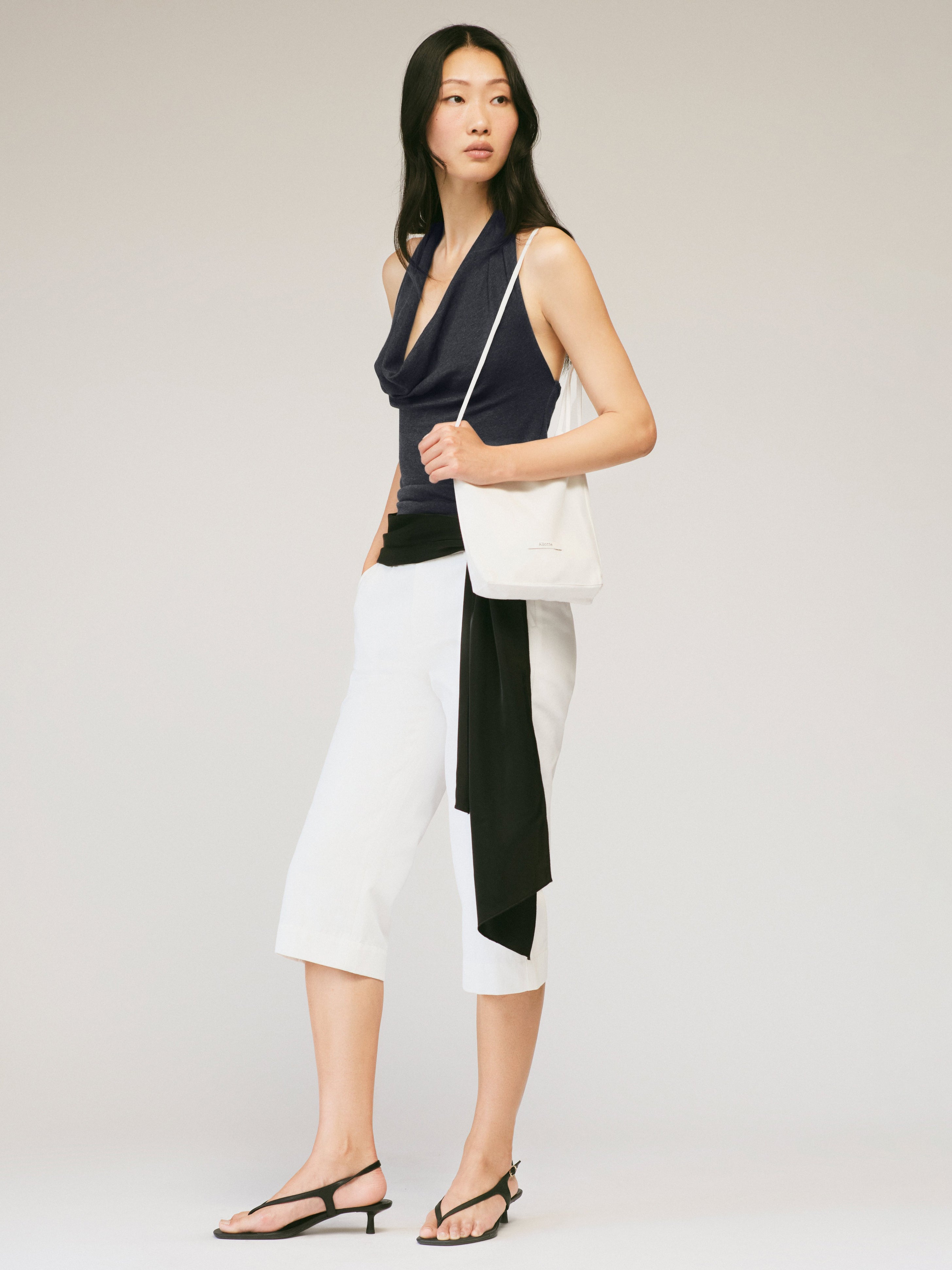 Veline top Charcoal
